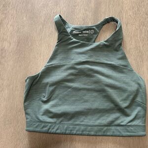 Outdoor Voices High Neck Sports Bra – Dark Green, Racerback Size S